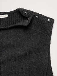 Wool-Cashmere Side-Snap Sweater Vest