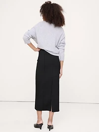 Ponte Pintuck Pencil Skirt