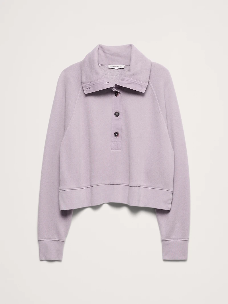 French Terry Stand-Collar Sweatshirt