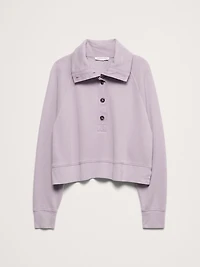 French Terry Stand-Collar Sweatshirt