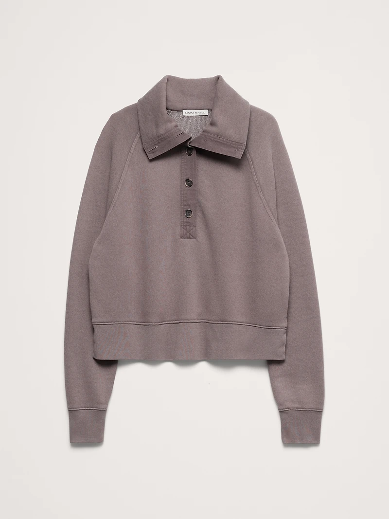 French Terry Stand-Collar Sweatshirt