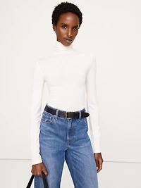 Luxe Wool-Blend Turtleneck T-Shirt