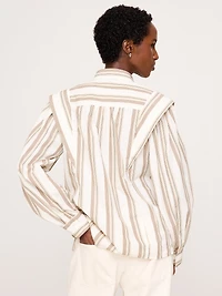 Cotton Layered-Collar Shirt