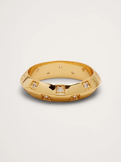Sharp-Edge Gem Ring