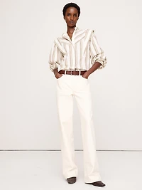 Cotton Layered-Collar Shirt