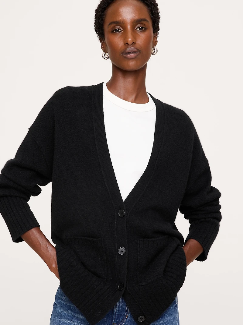Oversized Cashmere Boyfriend Cardigan