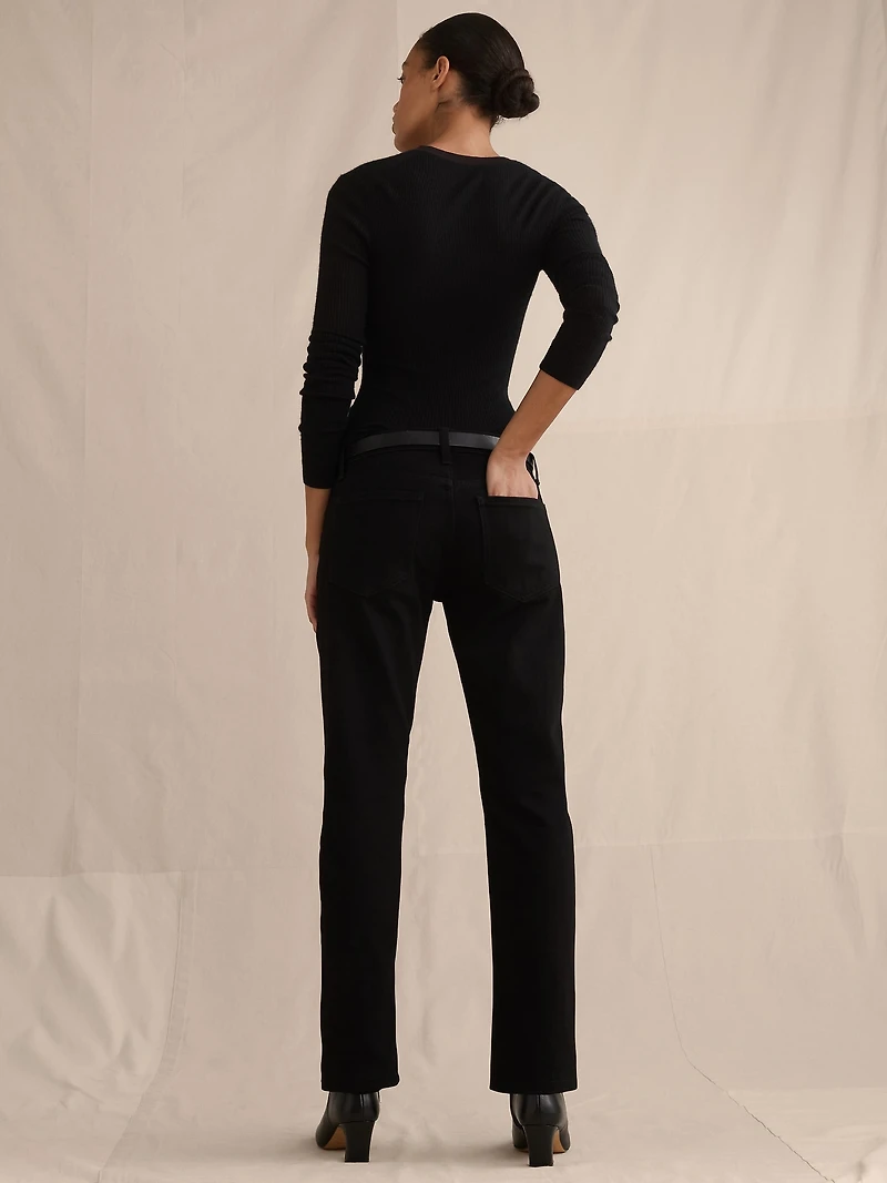Low-Rise Kick-Straight Jean