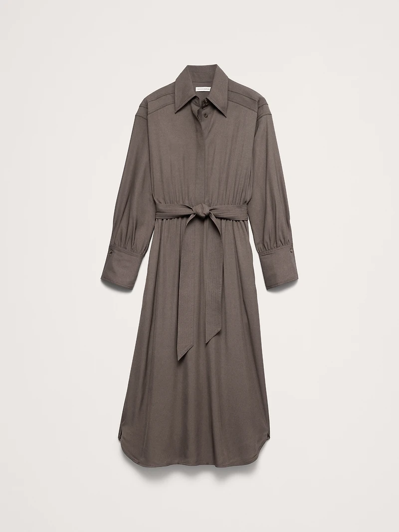 Viscose Midi Shirt Dress