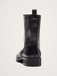 Italian Leather Moto Boot