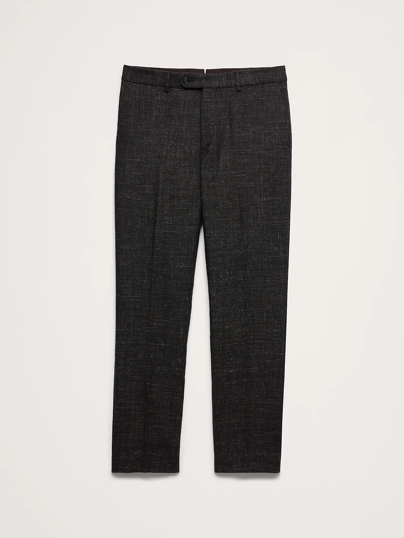 Tailored Slim Italian Tweed Suit Pant