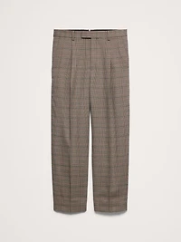 Loose Italian Wool Pleated Suit Pant