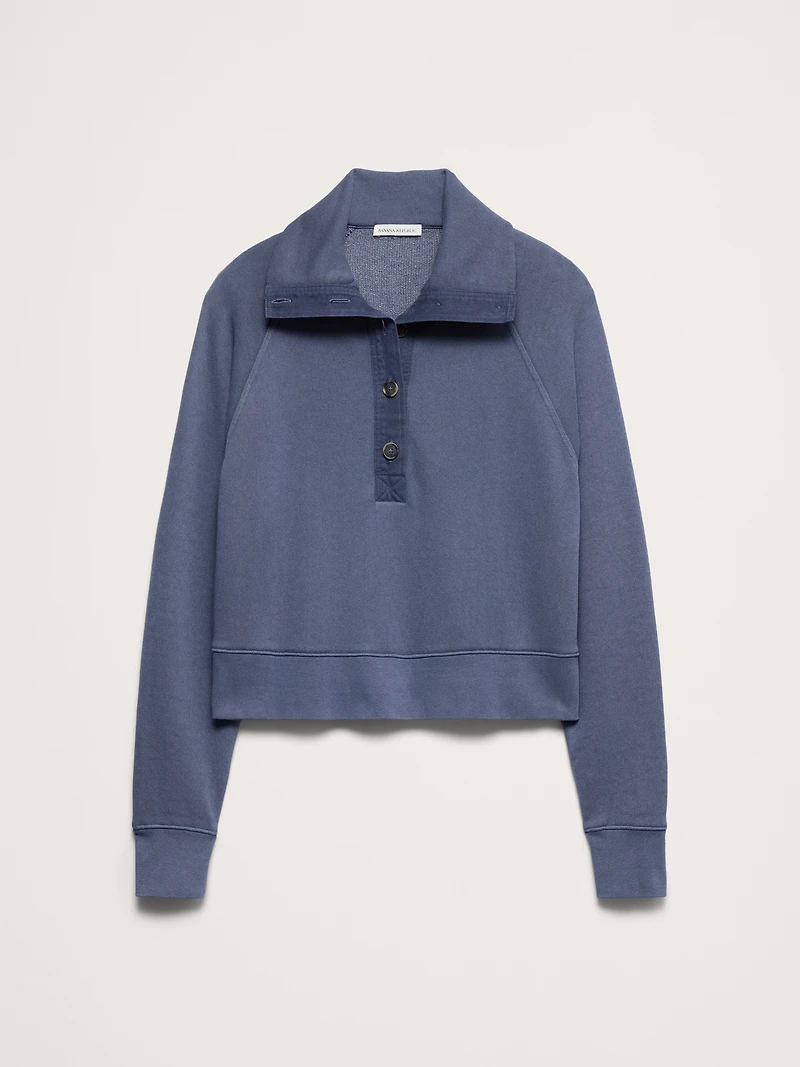 French Terry Stand-Collar Sweatshirt