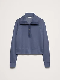 French Terry Stand-Collar Sweatshirt