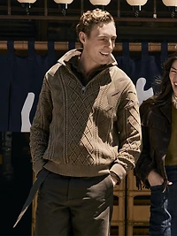 Cotton Cable-Knit Quarter-Zip Sweater