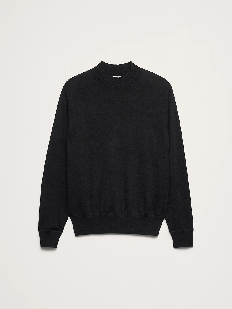Merino Mock-Neck Sweater