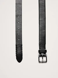 Slim Laced Leather Belt