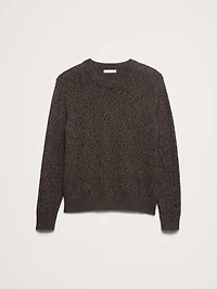 Marled Cotton-Cashmere Crew-Neck Sweater
