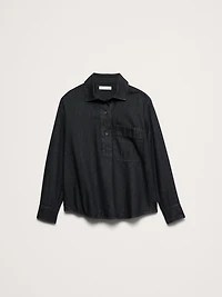 Relaxed Cotton Popover Shirt