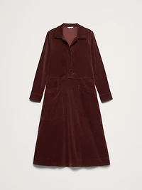 Corduroy Pocket Shirt Dress