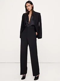Ultra High-Rise Modern Straight Italian Lightweight Wool Pant