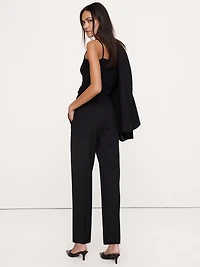 Ultra High-Rise Modern Slim Italian Lightweight Wool Ankle Pant