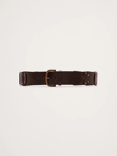 Leather Studded Belt