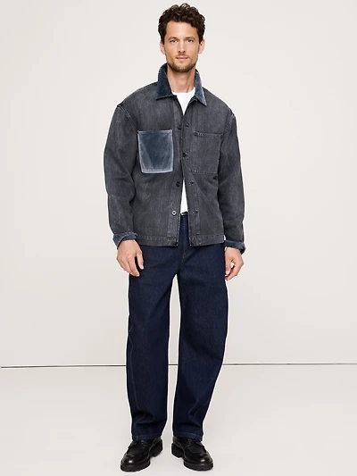 Relaxed-Fit Italian Denim Overshirt