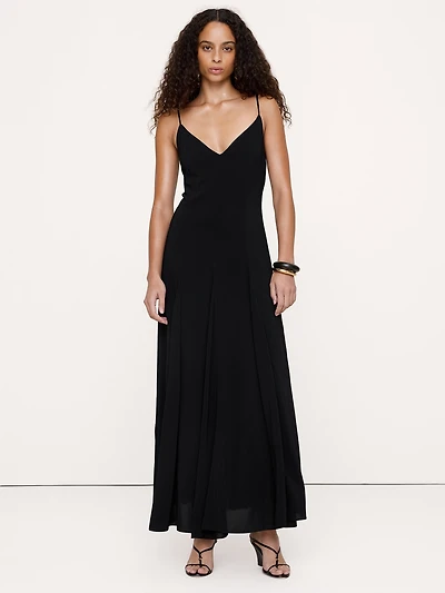 Georgette Paneled Maxi Dress