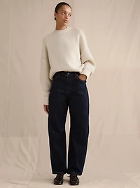 Mid-Rise Barrel Ankle Jean