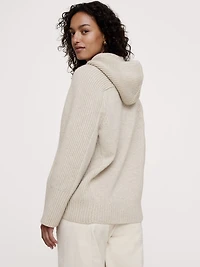 Wool-Cashmere Sweater Hoodie