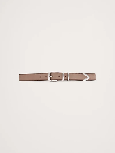 Western Nubuck Leather Belt