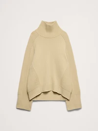 Wool-Cashmere Funnel-Neck Sweater