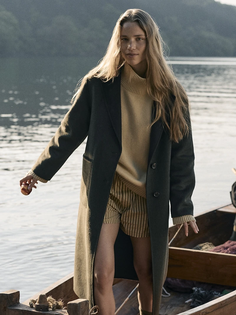 Wool-Cashmere Funnel-Neck Sweater