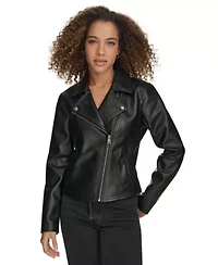 Faux Leather Moto Jacket