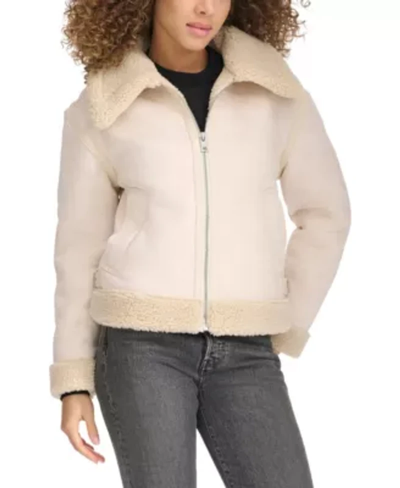 Faux Shearling Aviator