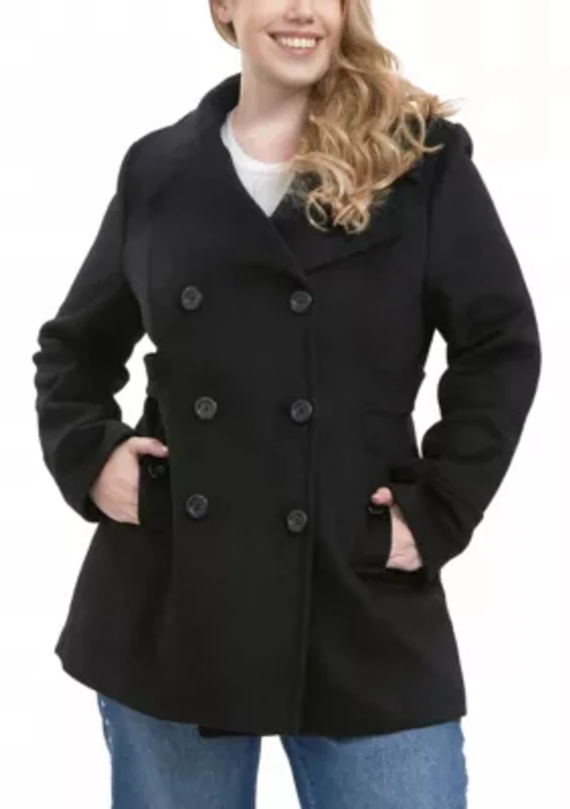 Plus Classic Wool Blend Pea Coat