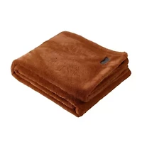 Faux Fur Solid Microfiber Throw Blanket