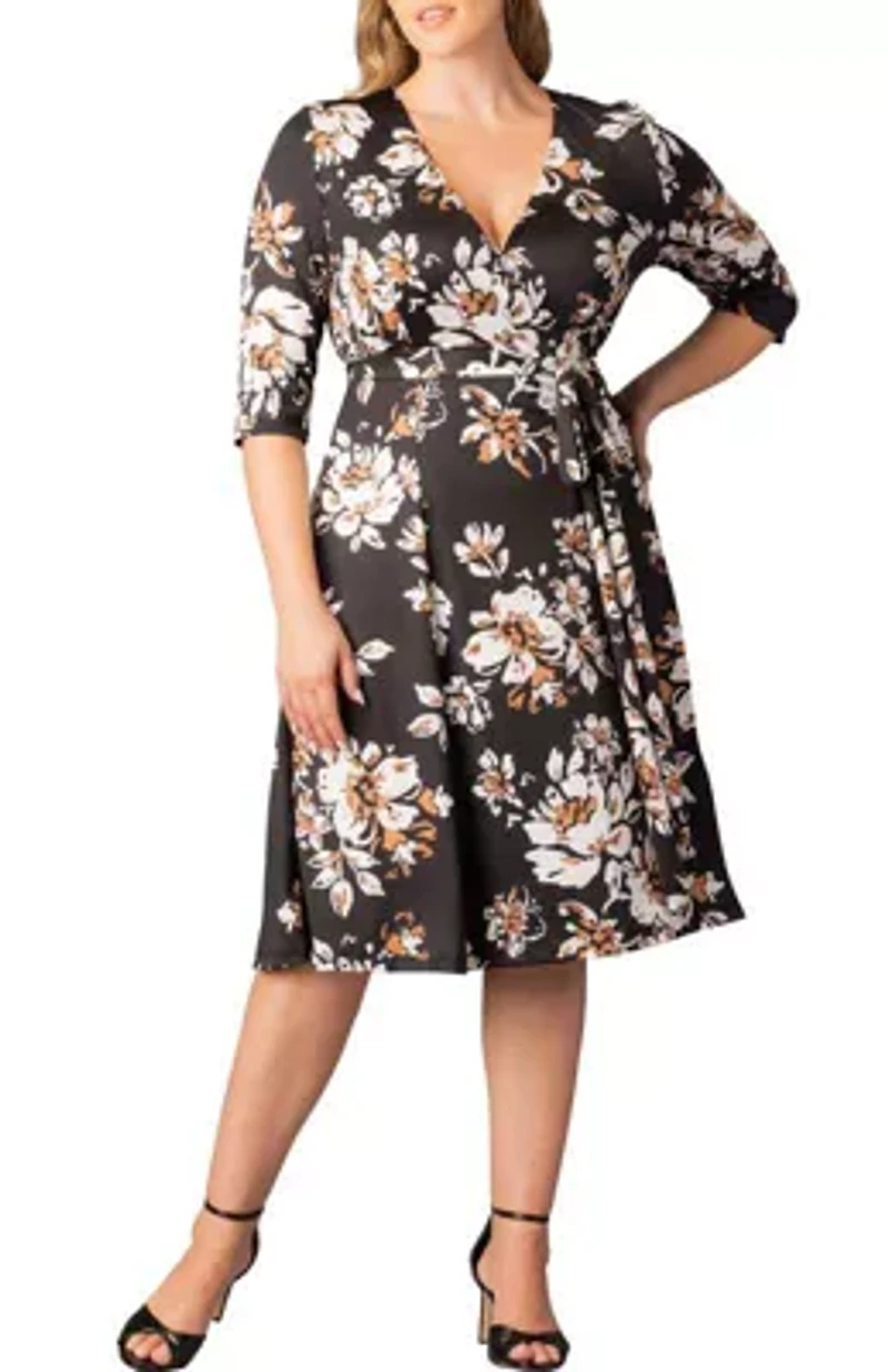 Women's Plus Signature Print Wrap Dress