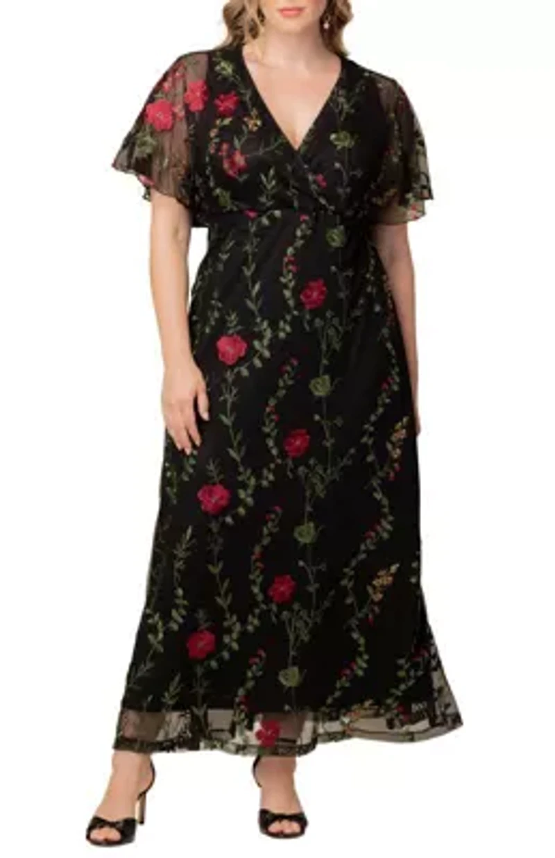 Women's Plus Embroidered Elegance Evening Gown