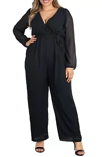 Women's Plus Celina Chiffon Jumpsuit