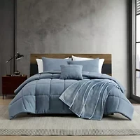 Solid Microfiber Comforter Set
