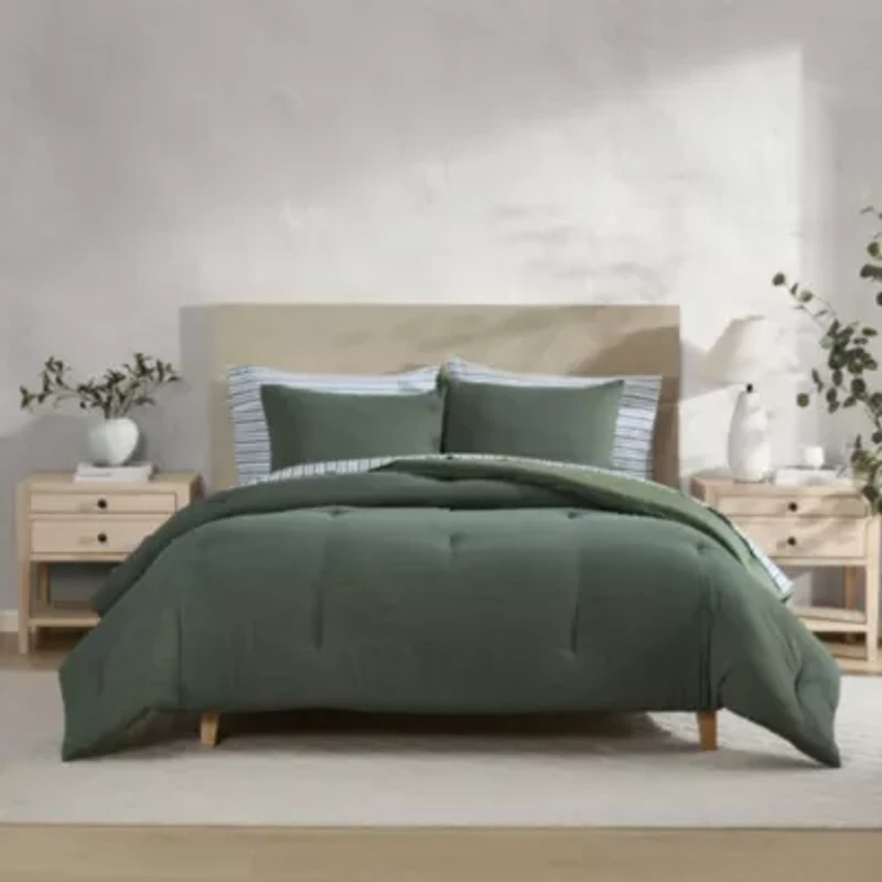 Herringbone Chenille Microfiber Comforter Set