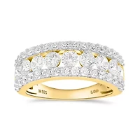 Lab Created 2CTW Grown Diamond Fashion Ring Gold Plated Sterling Silver