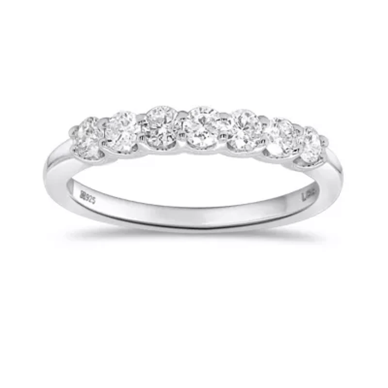 Lab Created 1/2CTW Grown Diamond Band Ring Sterling Silver