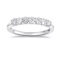 Lab Created 1/2CTW Grown Diamond Band Ring Sterling Silver