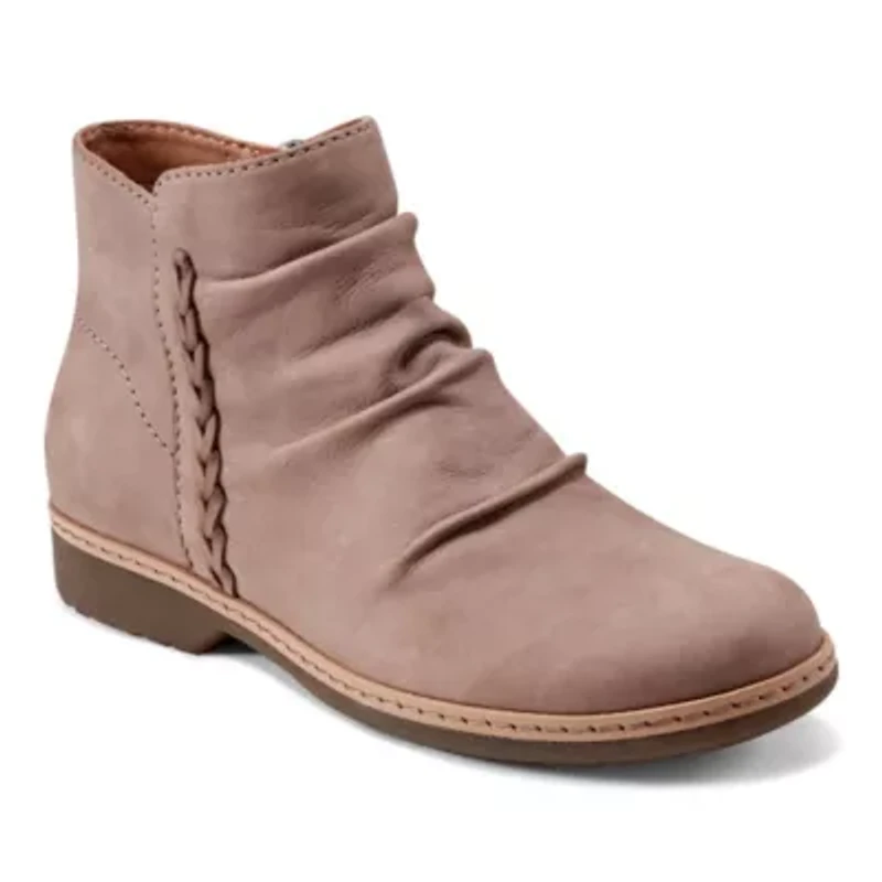 Hilaree Water Repellent Round Toe Ruched Casual Booties