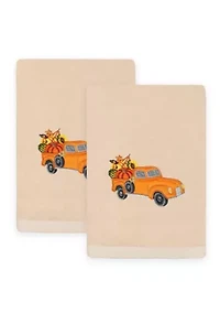 AUTUMN TRUCK Hand Towels Set of 2
