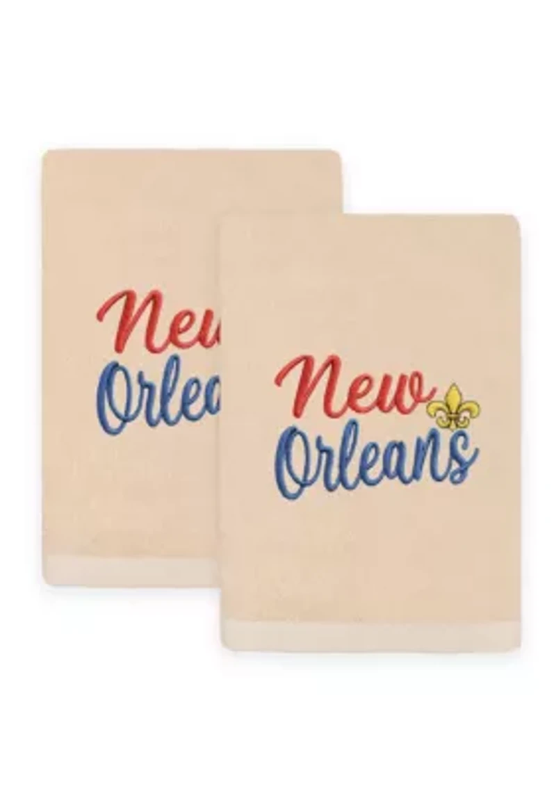 Mardi Gras NEW ORLEANS Hand Towels Set of 2