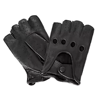 Women's Leather Fingerless Driving Gloves