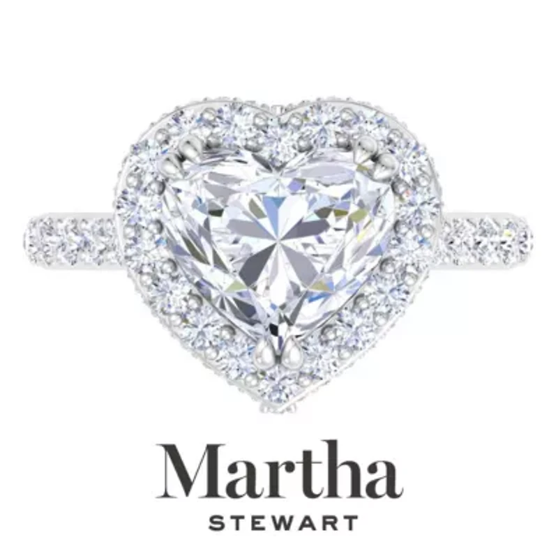 Lab Created Martha Stewart 4 Carat Marquise Shape Grown Diamond Hidden Halo Engagement Ring Available 14K White and Yellow Gold